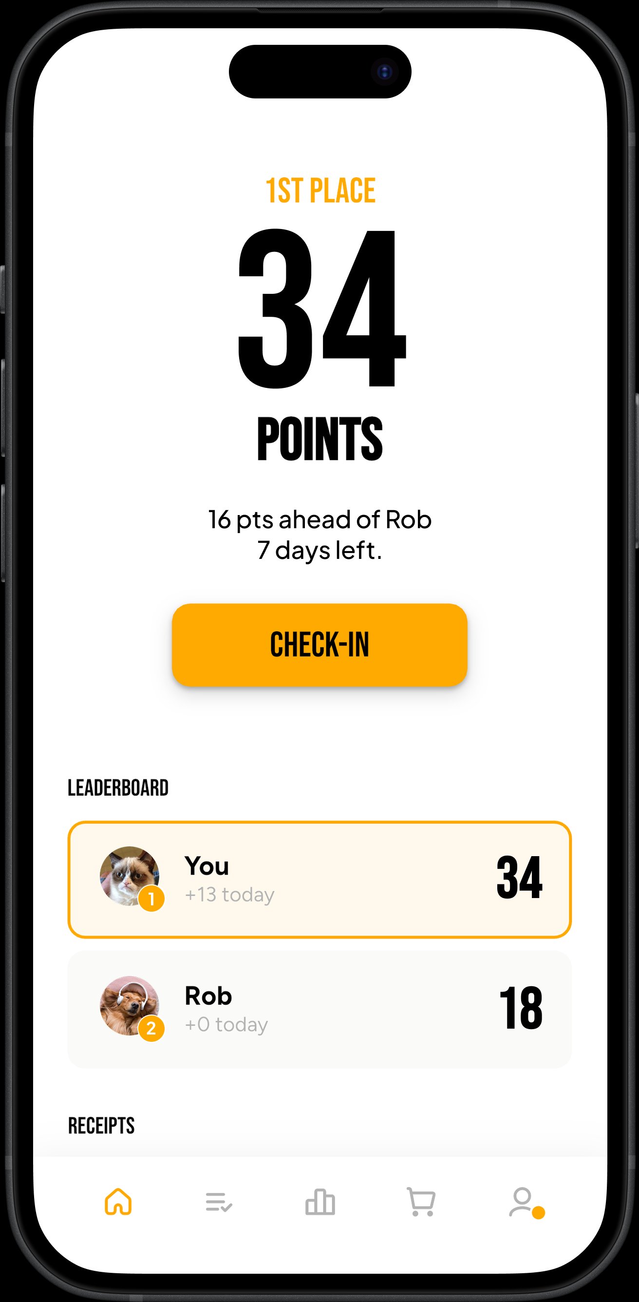 Petty leaderboard screen
